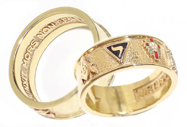 A Masonic ring which includes the 14th Degree emblem